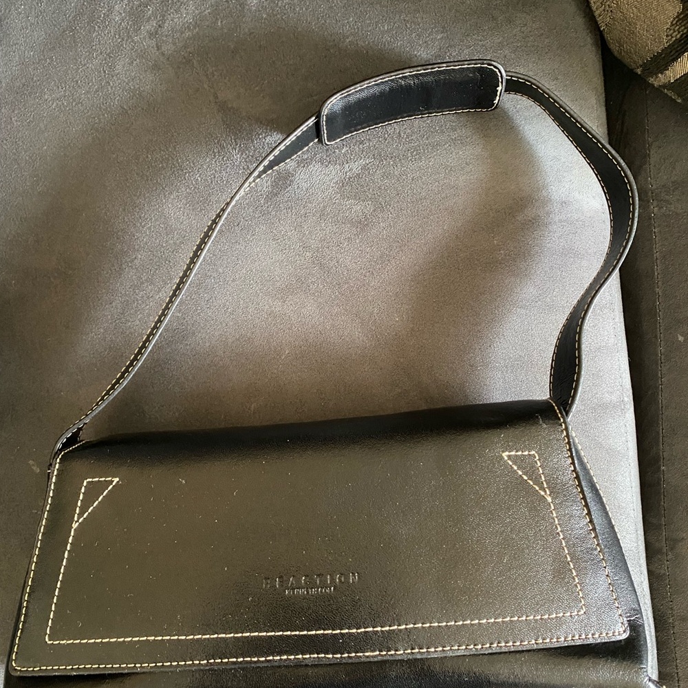 Kenneth Cole Black Belt Bag Minimalist Design